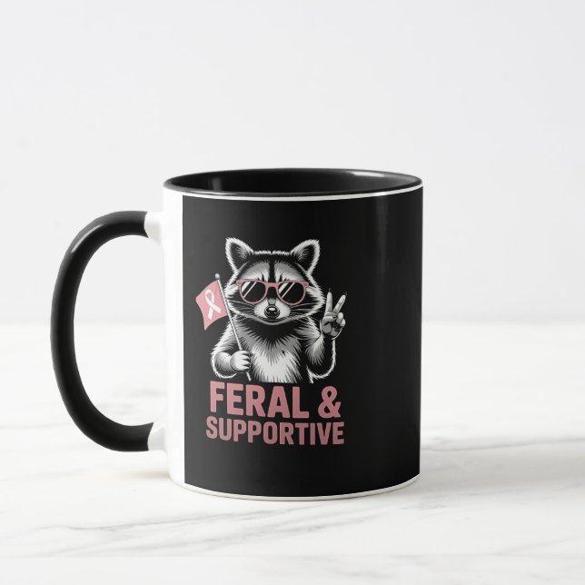 Mug Sensibilisation au cancer du sein Féral et solidai (Gauche)