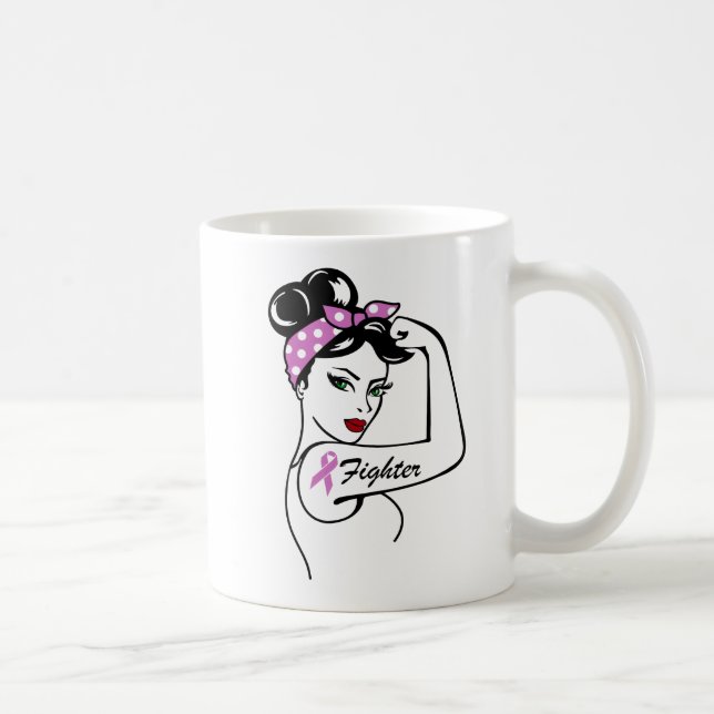 Mug Sensibilisation au cancer du sein Penser Pink Ribb (Droite)