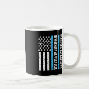 Mug Sensibilisation au diabète T1D En Novembre Nous Po