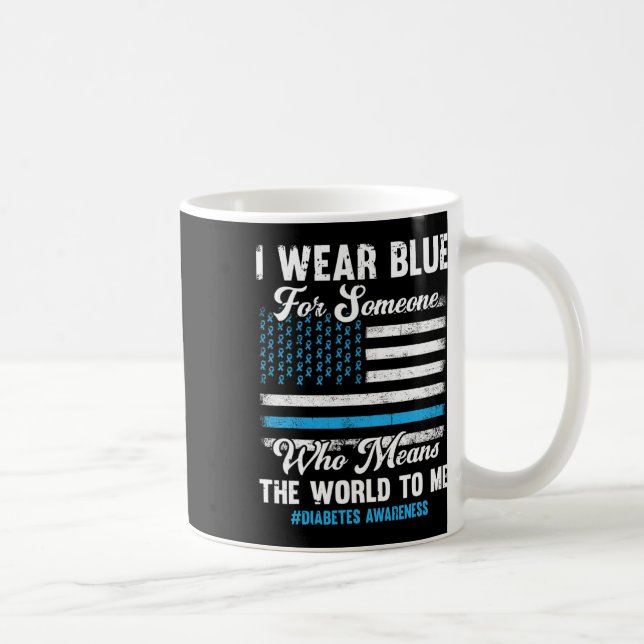 Mug Sensibilisation au diabète T1d Support American Fl (Droite)
