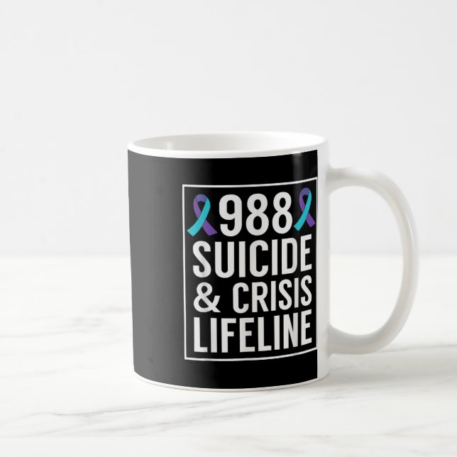 Mug Sensibilisation au suicide - 988 Chemise - Prévent (Droite)