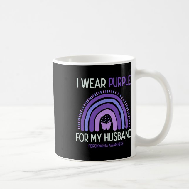Mug Sensibilisation Je Porte Du Violet Pour Mon Mari (Droite)