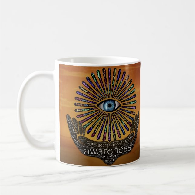 Mug Sensibilisation Mineurs Oeil Inspiration Mot Art (Gauche)