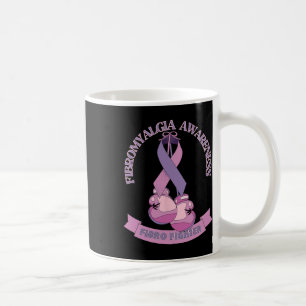 Mug Sensibilisation Ribbon Boxe Gants Fibro Fighter