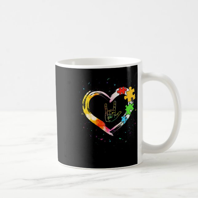 Mug Sensibilisation Spécial Ed Enseignant Asl Langue d (Droite)