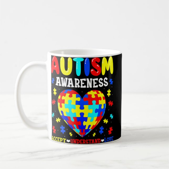 Mug Sensibilisation sur l'autisme Accepter Comprendre  (Gauche)