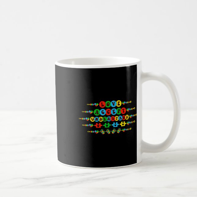 Mug Sensibilisation sur l'autisme Accepter l'amour Com (Droite)