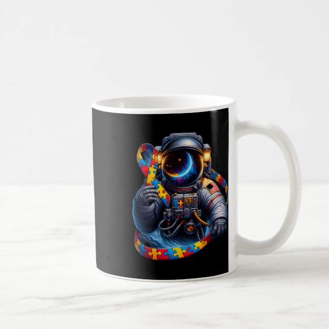 Mug Sensibilisation sur l'autisme Astronaute Jaune Rou (Droite)