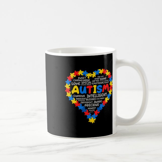 Mug Sensibilisation sur l'autisme Autisme Coeur Autism (Droite)