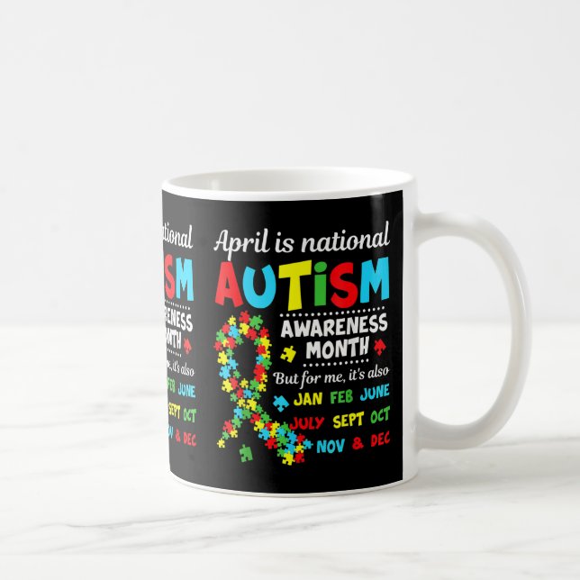 Mug Sensibilisation sur l'autisme - Avril est Prix nat (Droite)