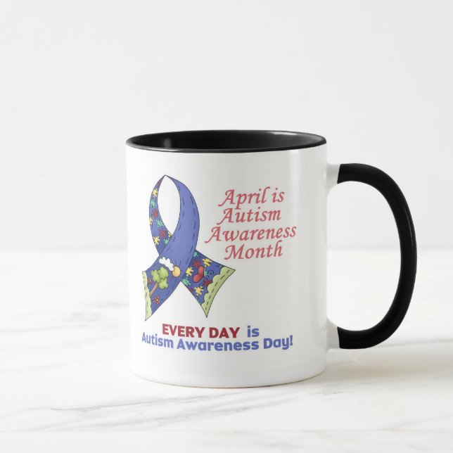 Mug Sensibilisation sur l'autisme avril et tous les jo (Droite)