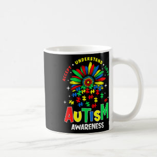 Mug Sensibilisation sur l'autisme colorée Accepter Com