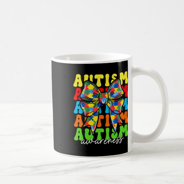 Mug Sensibilisation sur l'autisme Coquette Bow Hommes  (Droite)