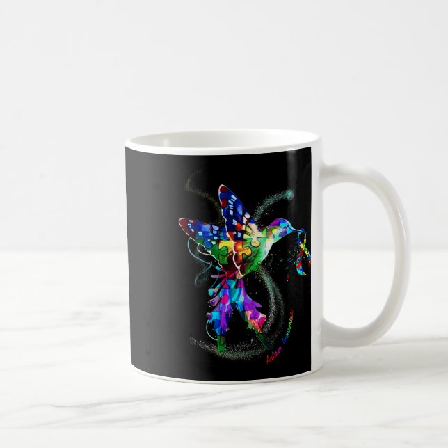 Mug Sensibilisation sur l'autisme de ruban à colibri-c (Droite)
