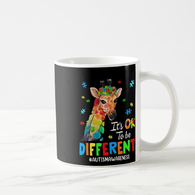 Mug Sensibilisation sur l'autisme Giraffe Femme Son Ok (Droite)