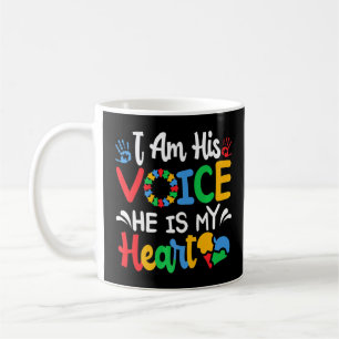 Mug Sensibilisation sur l'autisme Il Est Mon Coeur Cou