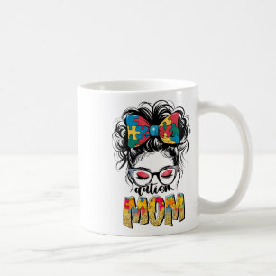 Mug Sensibilisation sur l'autisme Messy Bun Autisme Ma