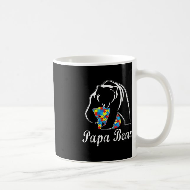Mug Sensibilisation sur l'autisme Papa Support Ours Ad (Droite)