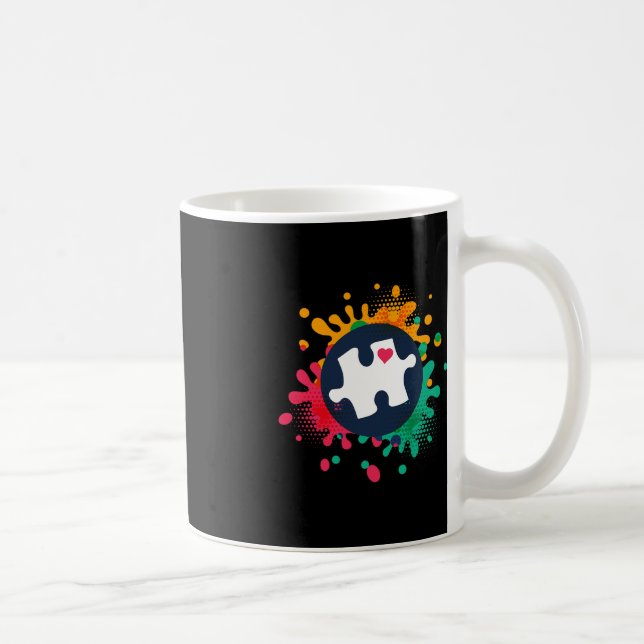 Mug Sensibilisation sur l'autisme Puzzle Piece Love Au (Droite)
