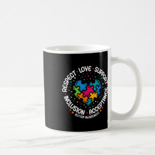 Mug Sensibilisation sur l'autisme Respect Amour Soutie
