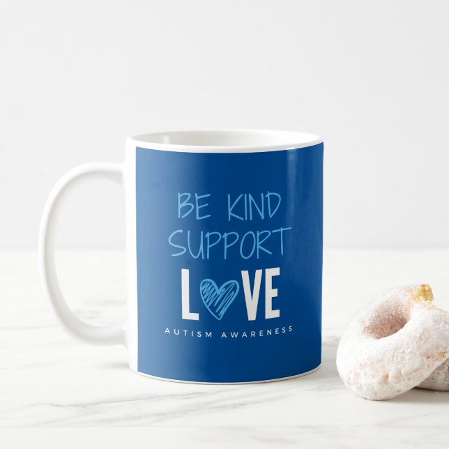 Mug sensibilisation sur l'autisme. soyez gentil.suppor (Avec donut)