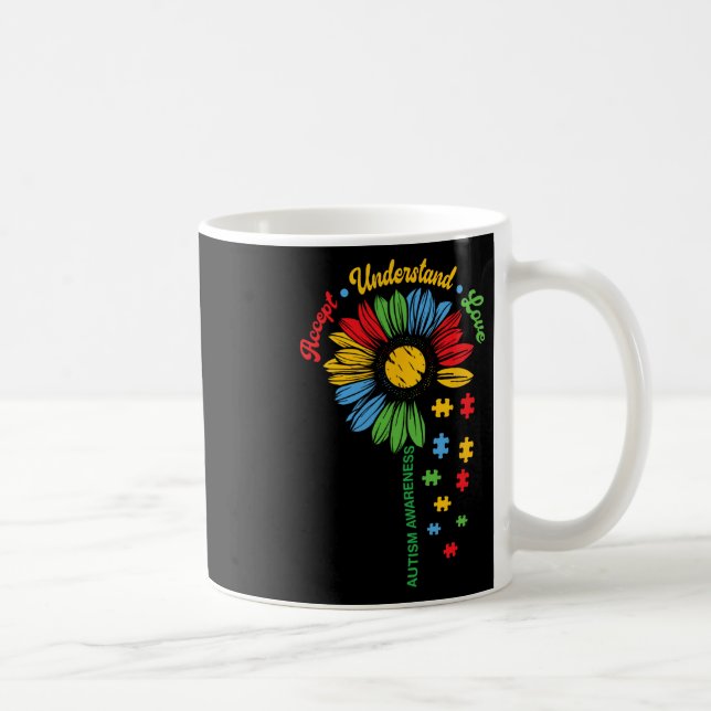Mug Sensibilisation sur l'autisme Sunflower Aide autis (Droite)