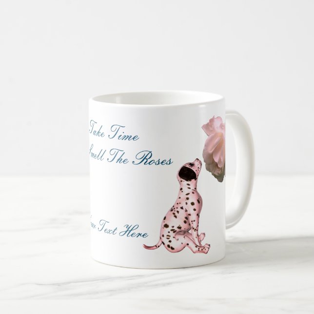 Mug Sentez Le Chiot Rose Inspirationnel (Devant droit)