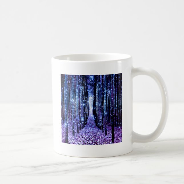 Mug Sentier magique de la forêt violet bleu (Droite)