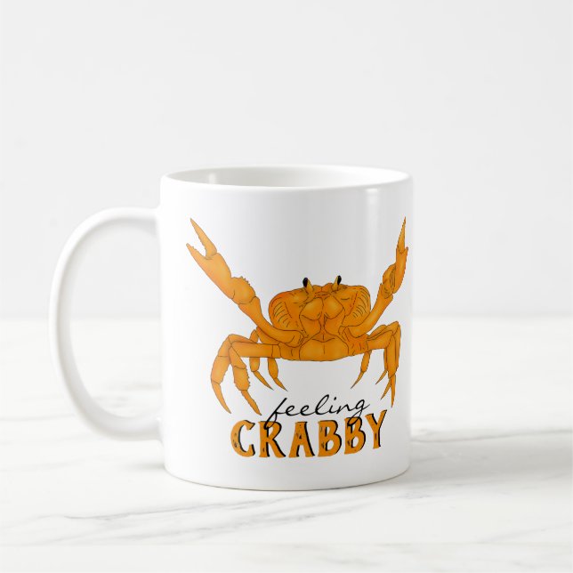 Mug Sentiment de crabe, crabe orange (Gauche)
