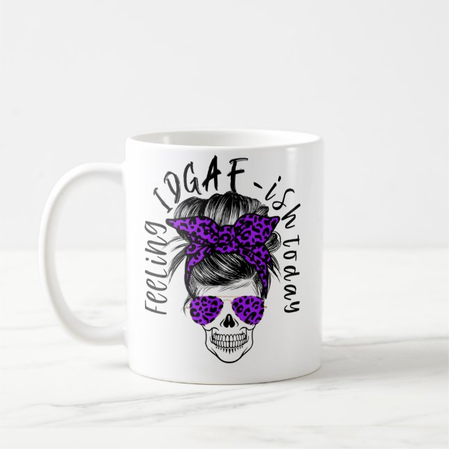 Mug Sentiment Kinda Idgaf-Ish Aujourd'hui Leopard Skul (Gauche)