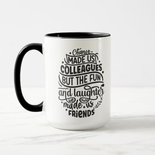 Mug sentimental Collègues Amis plaisir rire (Gauche)