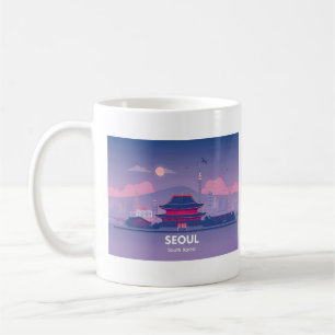 Mug Séoul Corée du Sud Pastel Voyage Design