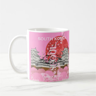 Mug Séoul Corée du Sud Voyage Art