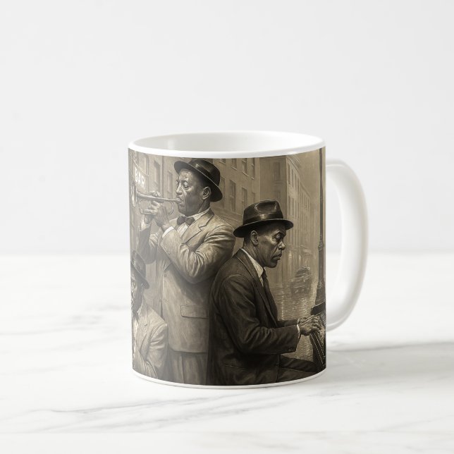 Mug Sepia Jazz Soul Vibe (Devant droit)