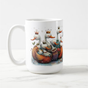 Mug Sept cygnes nageant fantaisistes Noël 443ml