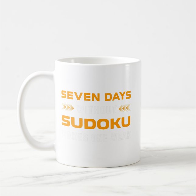 Mug Sept Jours Drôle Sans Sudoku Pour Jeu De Puzzle Lo (Gauche)