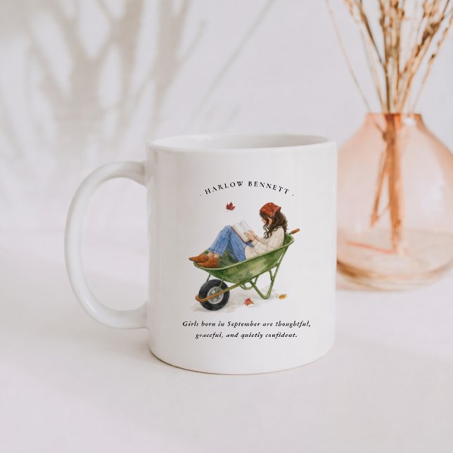 Mug September Birth Month Girl | Monogram  (Créateur téléchargé)