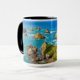 Mug Serene Blue Coastal Nugget Point Paysage Photo