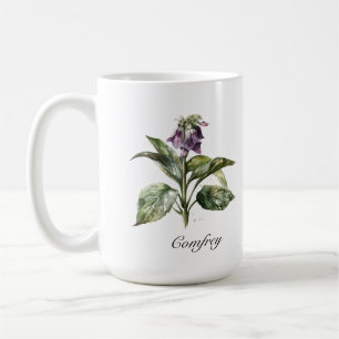 Mug Serene Watercolor Comfrey, personnalisée