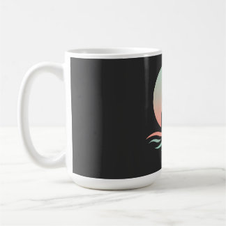 Mug Serene Woman Silhouette in Pastel Waves