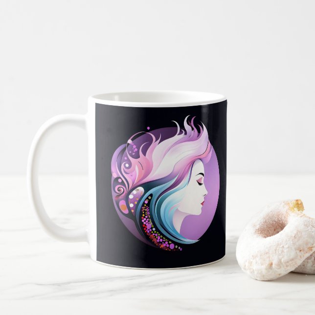Mug "Sérénité dans le style" Beauté féminine     (Avec donut)
