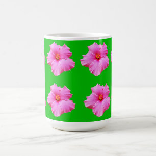 Mug "Sérénité des Pétales : Hibiscus Rose sur une Toil