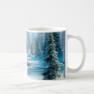 Mug « Sérénité hivernale près de la cabane de montagne