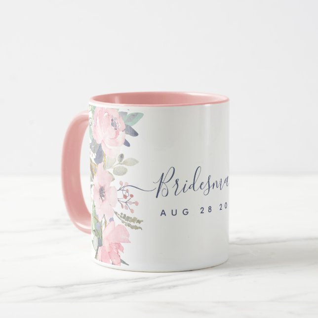 Mug Serez-vous BRIDESMAID MAID HONOR FLOWERGIRL (Devant gauche)