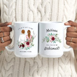 Mug Serez-vous ma demoiselle d'honneur ? Filles En Rob<br><div class="desc">Ces chopes magnifiques vous feront vraiment rêver votre future fête de mariée ! Voir toute la collection pour plus de personnalisations!</div>