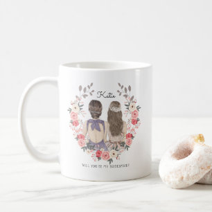 Mug Serez-vous ma demoiselle d'honneur Proposition