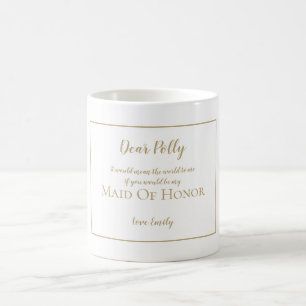 Mug Serez-vous ma femme d'honneur demande/nom/cadeau