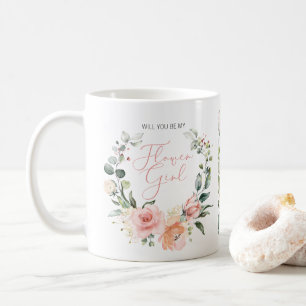 Mug Serez-Vous Ma Fille Fleurie Rose Script