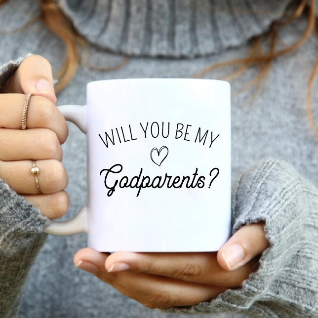 Mug Serez-Vous Mes Parents ? Un bébé simple (Will You Be My Godparents? Simple baby expecting Coffee Mug)