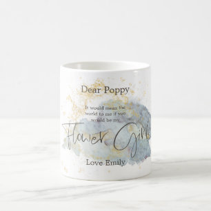 Mug Serez-vous mon script d'aquarelle Flower Girl